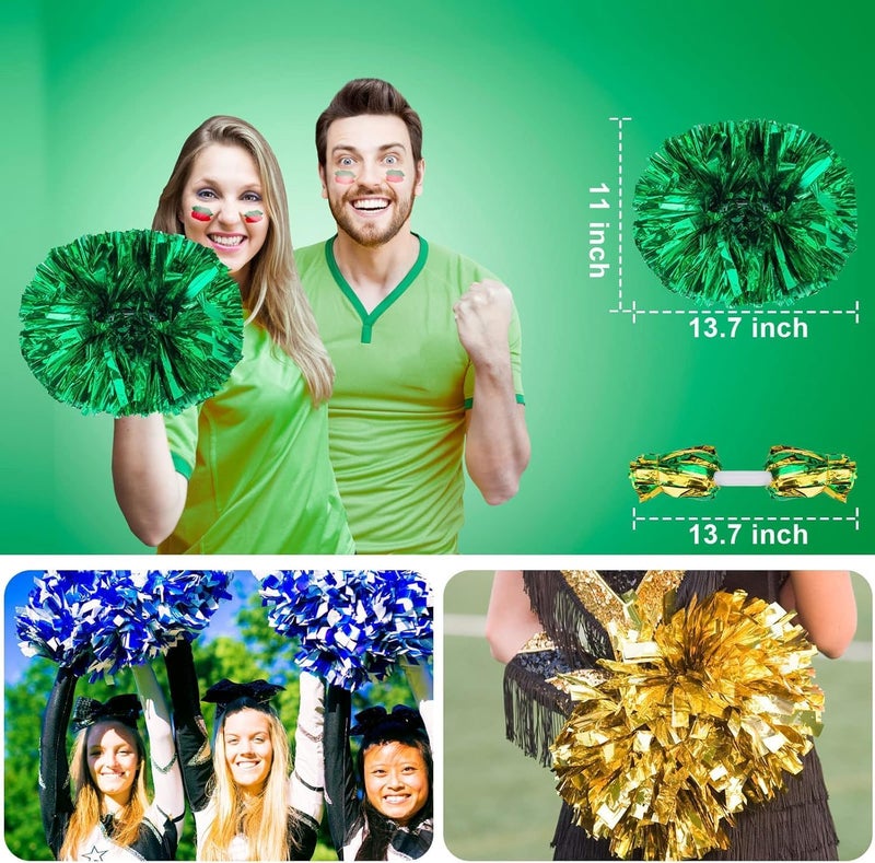 AOPANDA Cheerleading Pom Poms with Baton Handle for Team Spirit Sports Dance Cheering Kids Adults - Image 4
